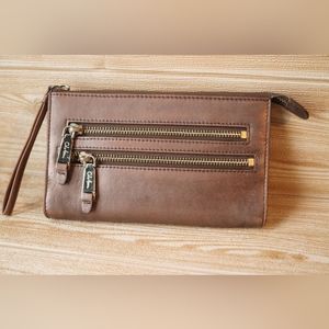 Cole Haan Bronze Metallic Wristlet